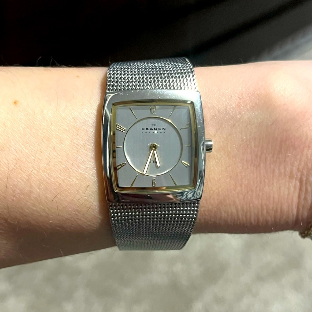Skagen stainless steel two tone Skagen watch